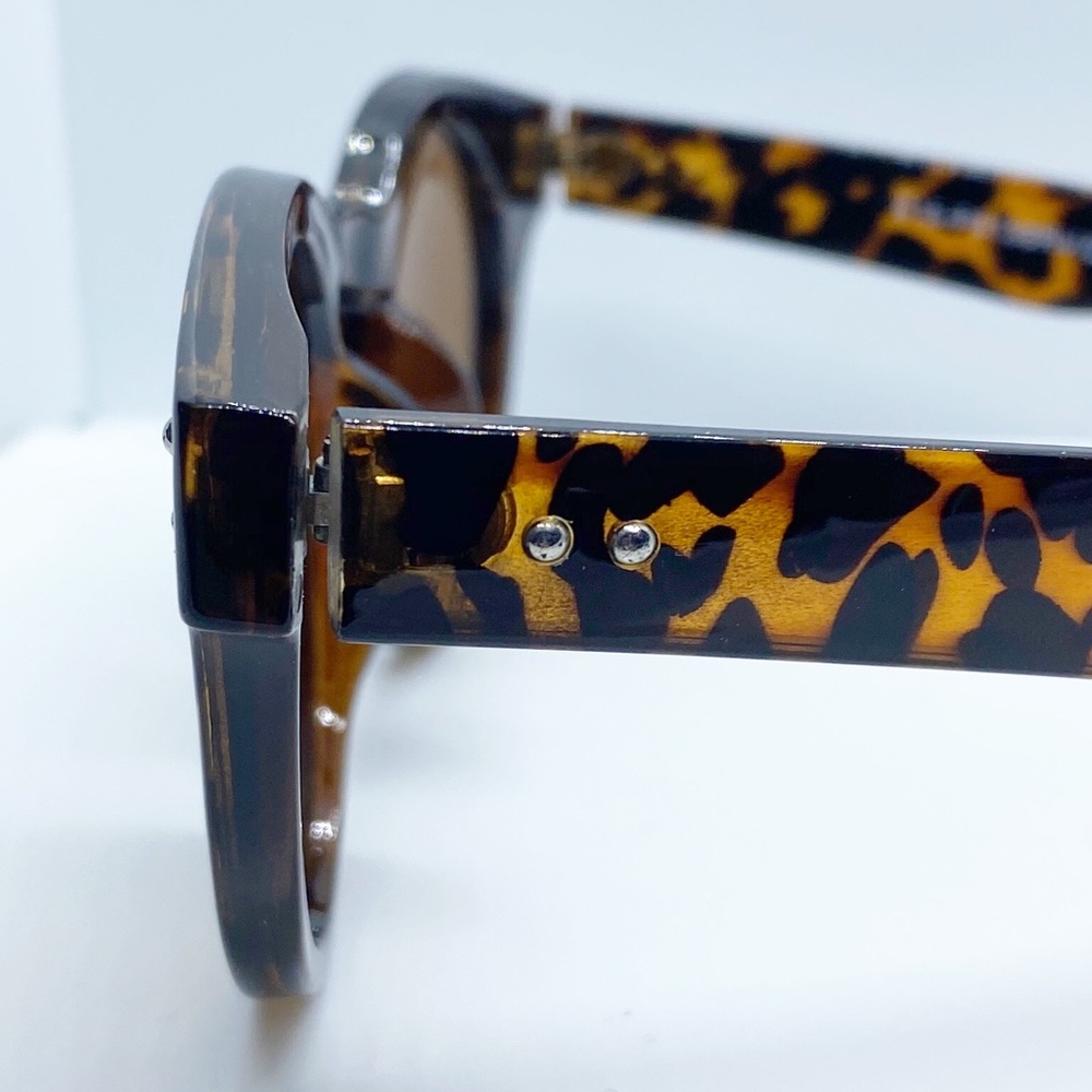 Sunglasses Tortoise Shell Retro Style Round New - Picture 6 of 11